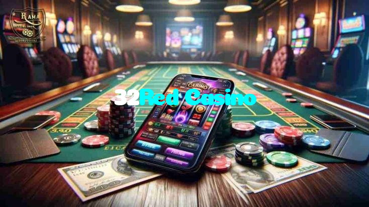 32Red Casino casino presented on mobile device in Pakistan with slots and live games